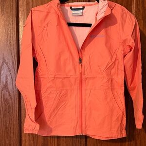 Columbia Girls Switchback II Rain Jacket | Hot Coral | Size M (10/12)